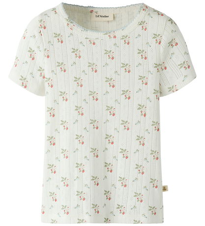 Lil Atelier T-shirt - Dap - Bomuld/Modal - Hulmønster - NbfRache