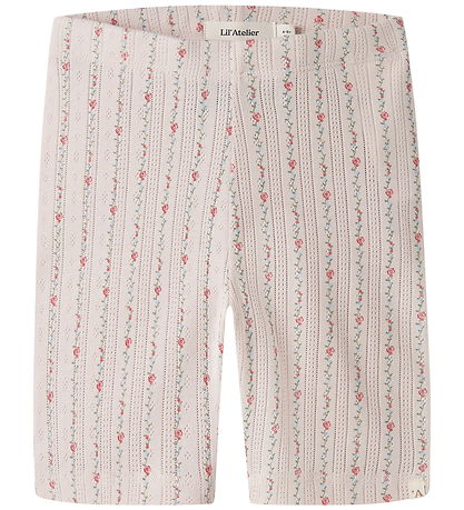 Lil Atelier Cykelshorts - Duna - Bomuld/Modal - Hulmønster - Nmf