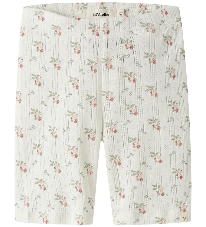 Lil Atelier Cykelshorts - Duna - Bomuld/Modal - Hulmønster - Nmf billede