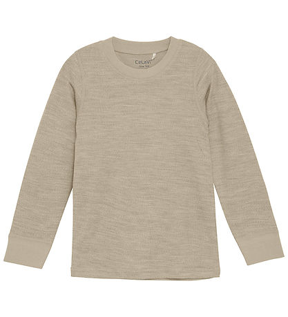 CeLaVi Bluse - Uld - Savannah Tan