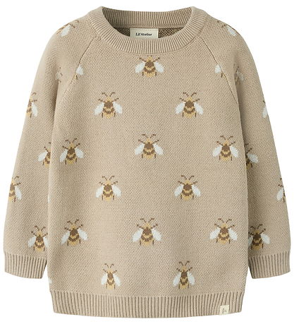 Lil Atelier Bluse - Noos - Strik - NmmLamoe - Oxford Tan/Bee