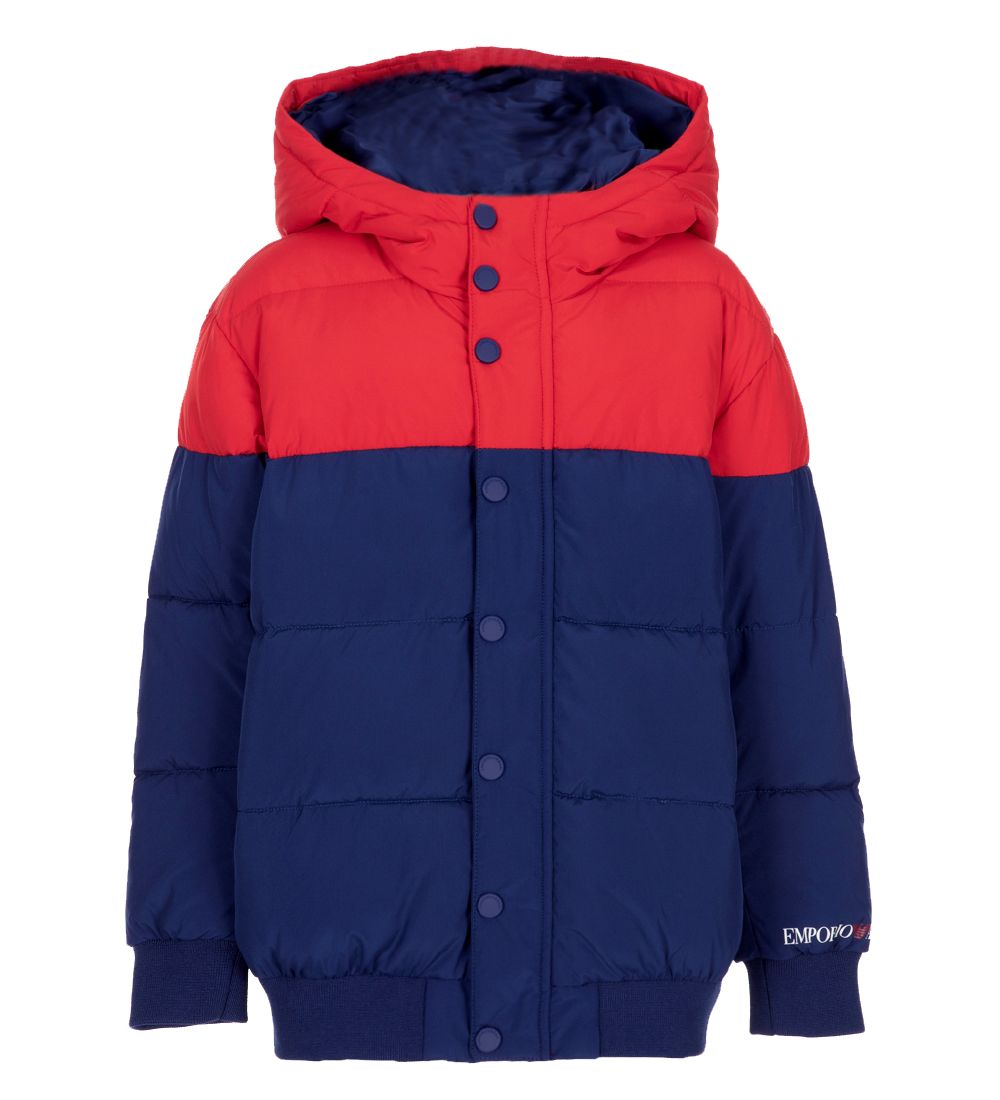 Emporio Armani Steppjacke - Blau/Rot - Emporio Armani - 4 Jahre (104) - Daunenjacken
