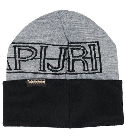 Napapijri Beanie - Knitted - Foab - Grey Melange w. Black Napapijri Beanie - Knitted - Foab - Grey Melange w. Black