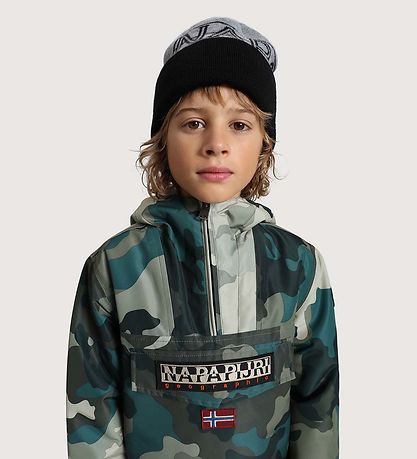 Napapijri Beanie - Knitted - Foab - Grey Melange w. Black Napapijri Beanie - Knitted - Foab - Grey Melange w. Black