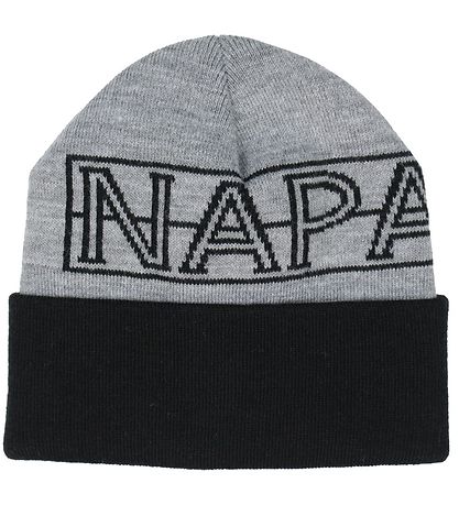 Napapijri Beanie - Knitted - Foab - Grey Melange w. Black Napapijri Beanie - Knitted - Foab - Grey Melange w. Black