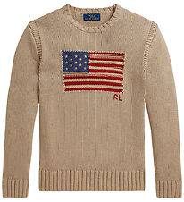 Polo Ralph Lauren Bluse - Strik - Oatmeal Multi