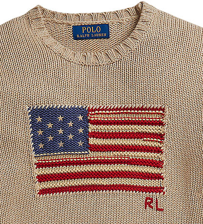 Polo Ralph Lauren Bluse - Strik - Oatmeal Multi