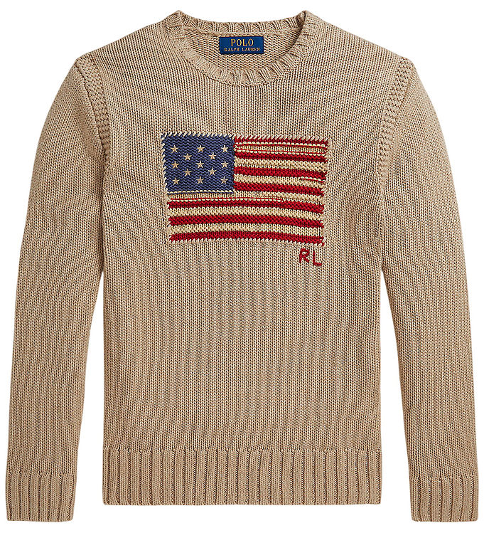 Polo Ralph Lauren Bluse - Strik - Oatmeal Multi