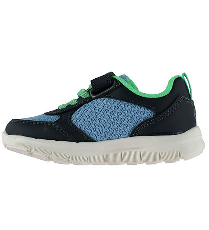 Color Kids Sko m. Velcro - Cerulean