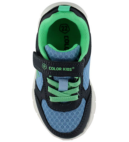 Color Kids Sko m. Velcro - Cerulean