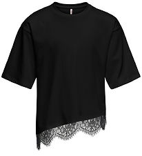 Kids Only T-shirt - KogKamil - Black/Black Lace