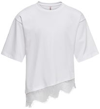 Kids Only T-shirt - KogKamil - White/White Lace