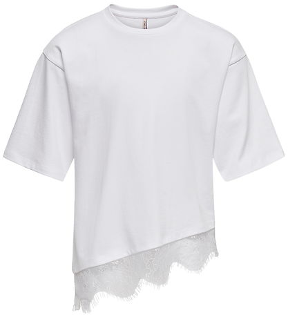 Kids Only T-shirt - KogKamil - White/White Lace