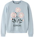 Name It Sweatshirt - NkfVasacha - Subdued Blue/Flowers