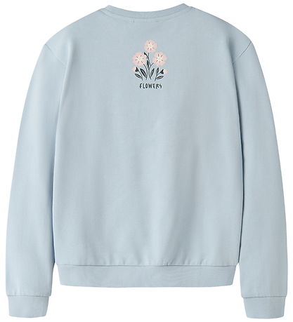 Name It Sweatshirt - NkfVasacha - Subdued Blue/Flowers