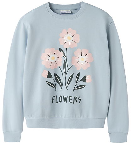Name It Sweatshirt - NkfVasacha - Subdued Blue/Flowers