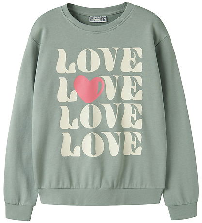 Name It Sweatshirt - NkfVasacha - Green Milieu/Love
