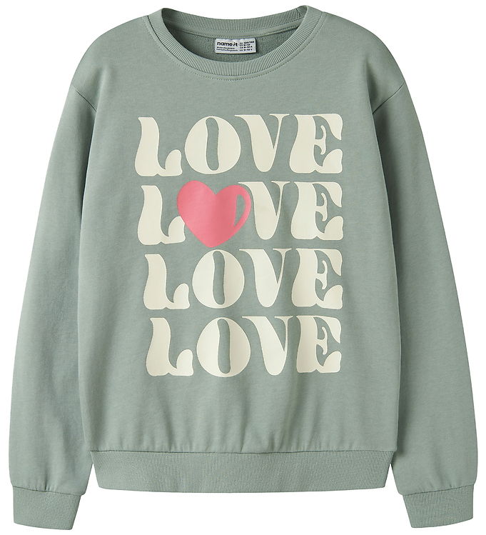 Name It Sweatshirt - NkfVasacha - Green Milieu/Love