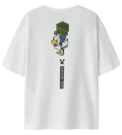Name It T-shirt - NkmJun - Minecraft - Bright White