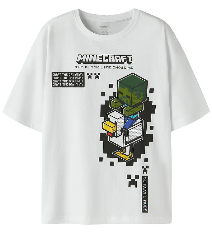 Name It T-shirt - NkmJun - Minecraft - Bright White