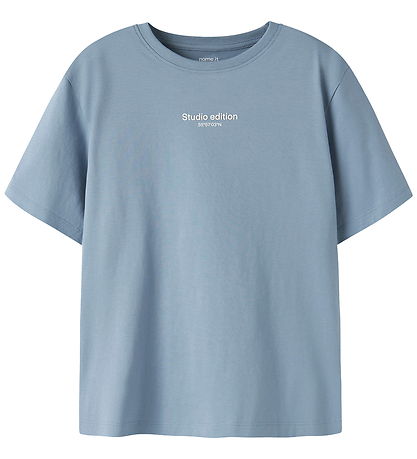Name It T-shirt - Noos - NkmBrody - Ashley Blue/W. JET STREAM PR