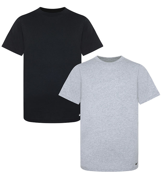 Nike T-shirt - 2-pak - Crew - White/Dark Grey Heather