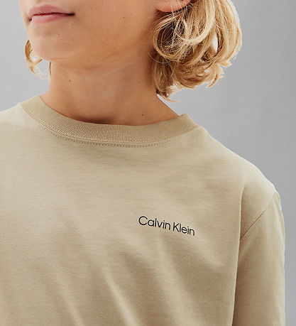 Calvin Klein T-shirt - Logo - HumusBeige