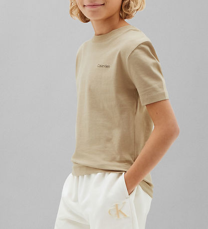 Calvin Klein T-shirt - Logo - HumusBeige