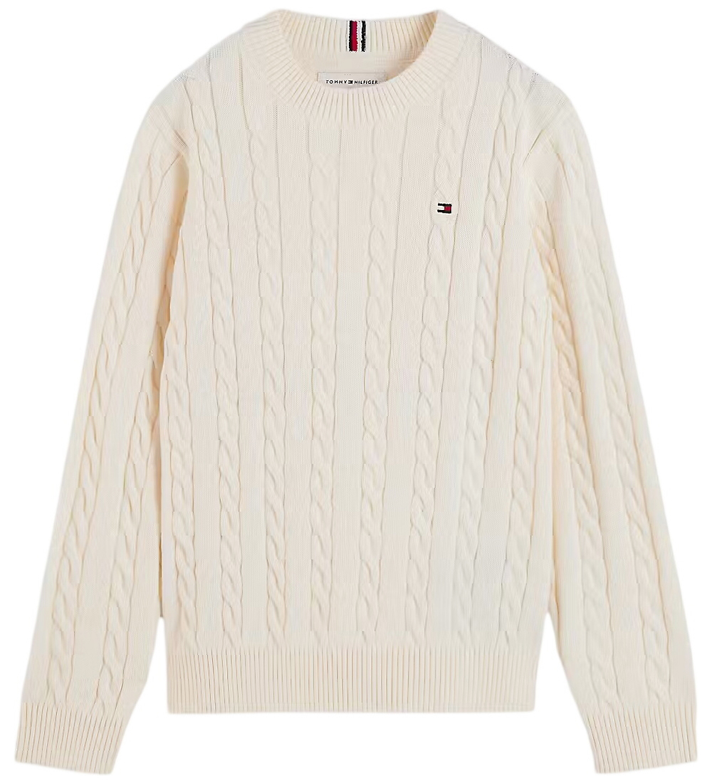 Tommy Hilfiger Shirt - Gebreid - Ivory Petal Yellow - Tommy Hilfiger - 5 jaar (110) - Shirts