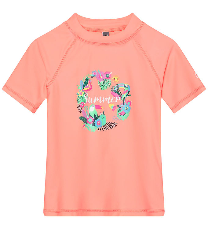 Color Kids Badebluse - Peach Pink m. Print