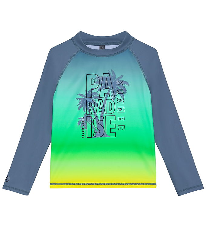 Color Kids Badebluse - Coronet Blue m. Print