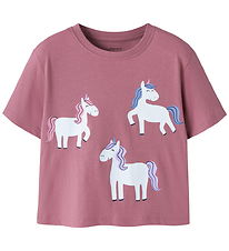 Name It T-shirt - NmfVelda - Mesa Rose/Unicorns