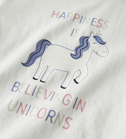 Name It T-shirt - NmfVelda - Bright White/Happiness