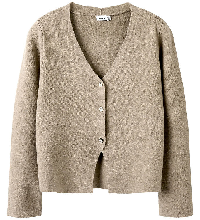 Name It Cardigan - Strik - NkfBerta - Mocha Meringue