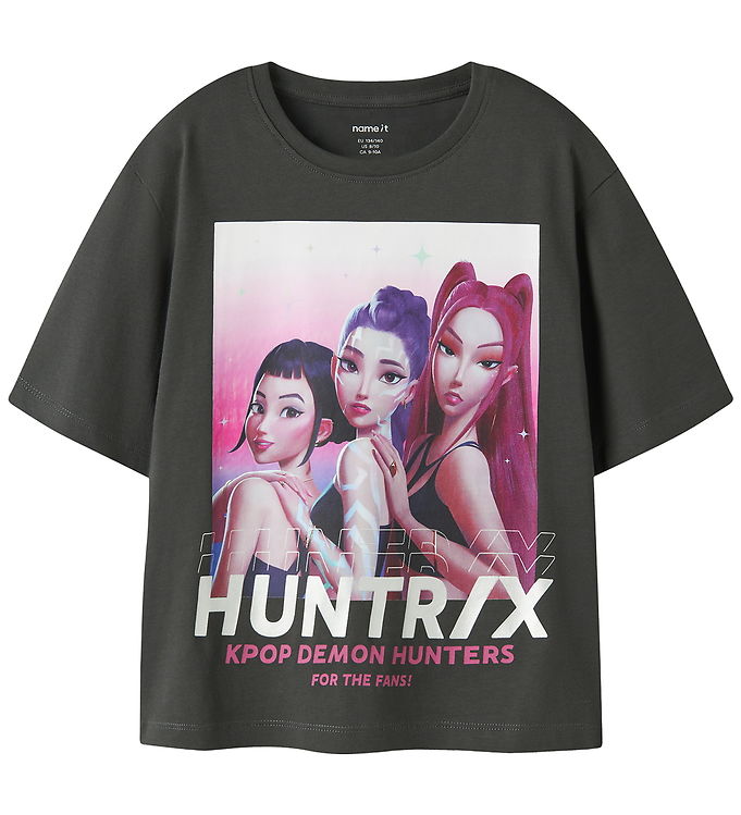 NAME IT T-shirt Maja Kpop Black Oyster
