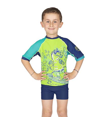 Mares Badebluse - UV50+ - Lime m. Krokodille
