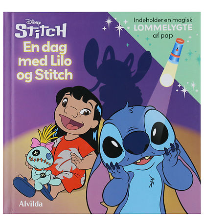 Alvilda Bog m. Pap Lommelygte - Disney Stitch - En Dag Med Lilo 
