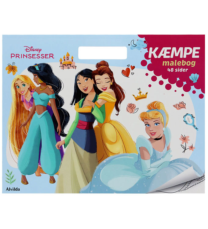 Alvilda Malebog - Disney Prinsesser - Kæmpe Malebog