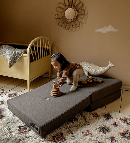 by KlipKlap Foldemadras - 3 Fold Single - 195x65 cm - Brown/Sand