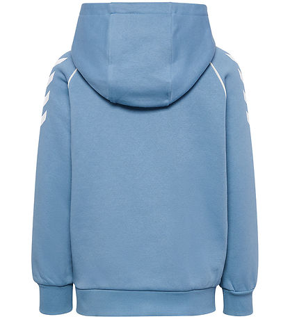 Hummel Hættetrøje - hmlJR Loose Chevron Hoodie - Faded Denim