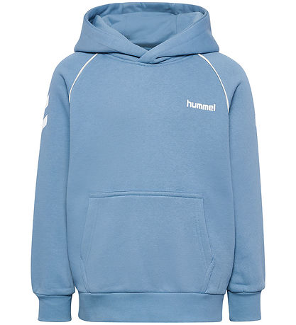 Hummel Hættetrøje - hmlJR Loose Chevron Hoodie - Faded Denim