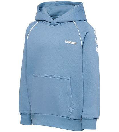Hummel Hættetrøje - hmlJR Loose Chevron Hoodie - Faded Denim