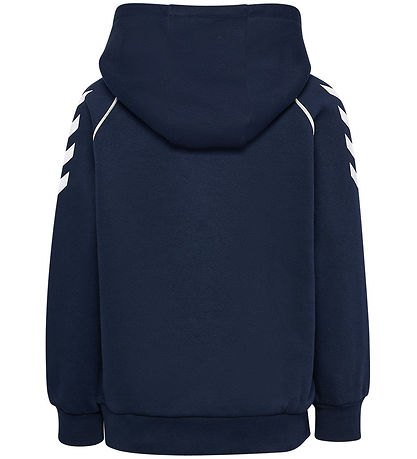 Hummel Hættetrøje - hmlJr Loose Chevron Hoodie - Dress Blues
