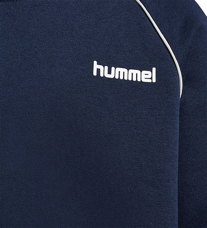 Hummel Hættetrøje - hmlJr Loose Chevron Hoodie - Dress Blues