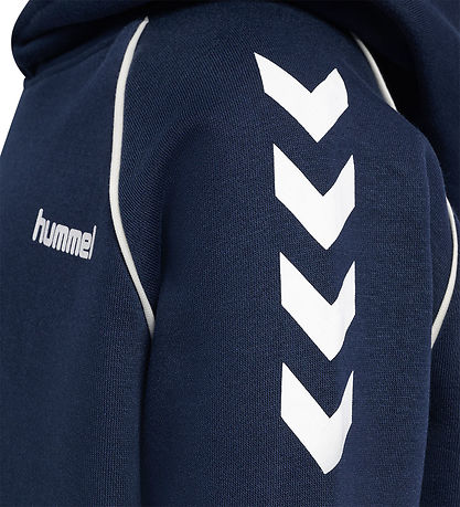 Hummel Hættetrøje - hmlJr Loose Chevron Hoodie - Dress Blues