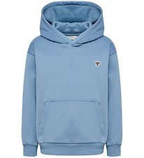 Hummel Hættetrøje - hmlJr Loose Hoodie Bee - Faded Denim