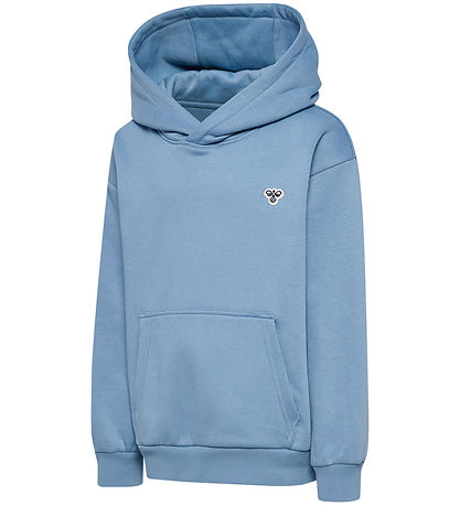 Hummel Hættetrøje - hmlJr Loose Hoodie Bee - Faded Denim