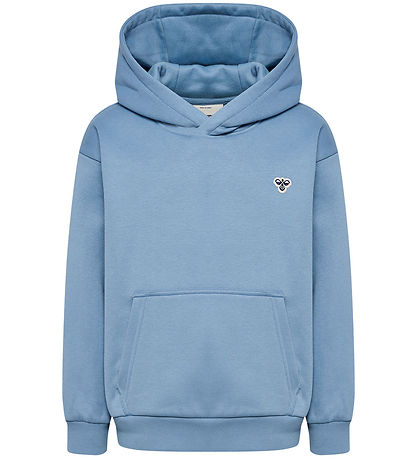 Hummel Hættetrøje - hmlJr Loose Hoodie Bee - Faded Denim