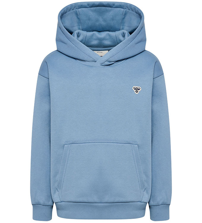 Hummel Hættetrøje - hmlJr Loose Hoodie Bee - Faded Denim