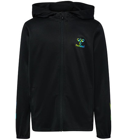 Hummel Cardigan - hmlShimmer Track Jacket - Black/Limeade